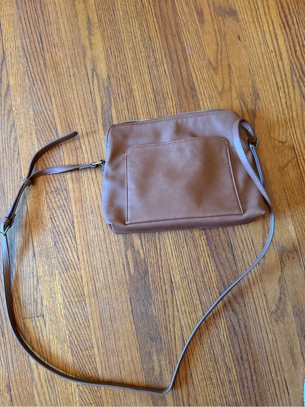 Universal Thread Brown Leather Crossbody Bag - Picture 3 of 4